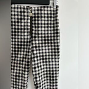 Black and white gingham pants